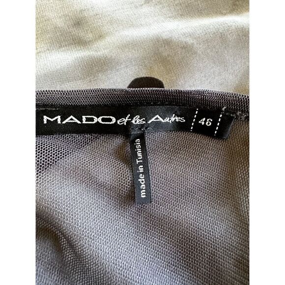 MADO ET LES AUTRES Women's Polka Dot Crew Neck Blouse Black White Size 46 - Picture 2 of 13